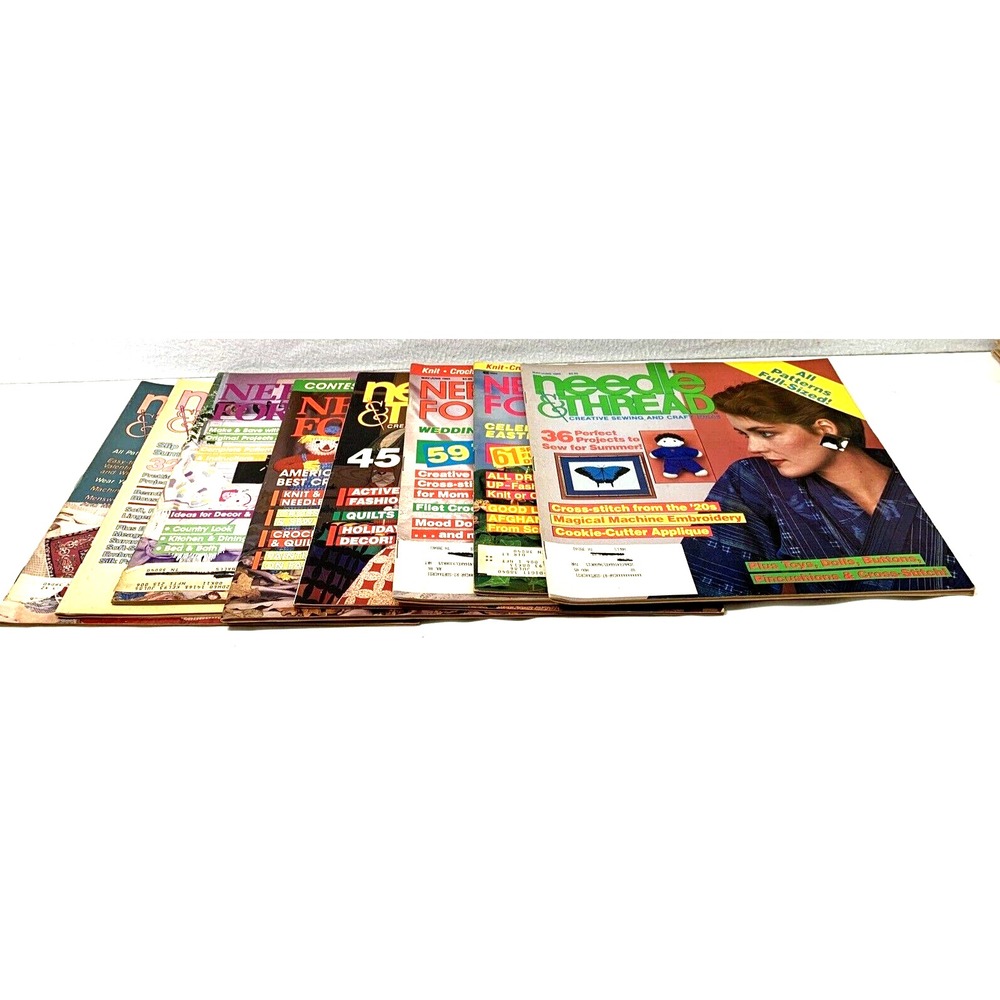8 Vintage Needle‎ & Thread and Needlecraft for Today 1984 1985 Magazines Crafts